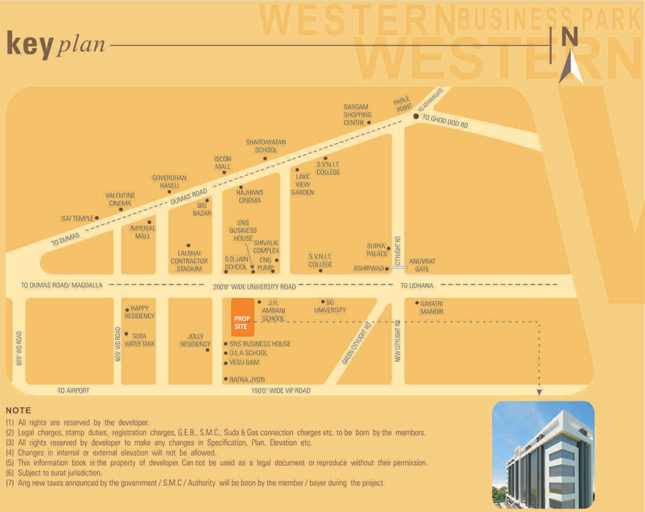 Western Business Park Location Map and Surrounding Connectivity