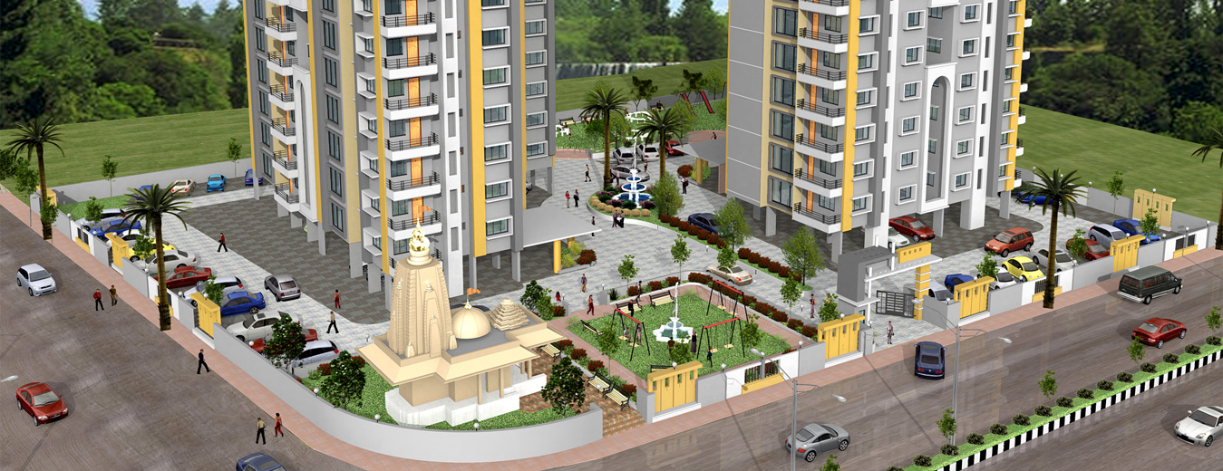 Western Shikharaji luxury residential project exterior building view